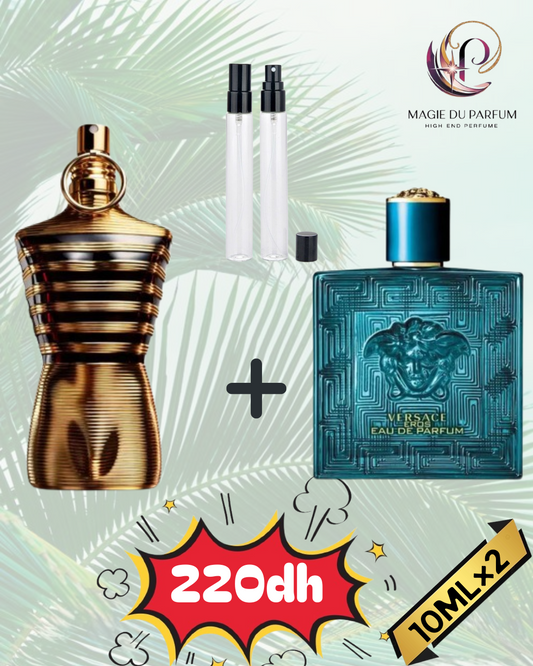 JPG Le Male Elixir + Versace Eros EDP